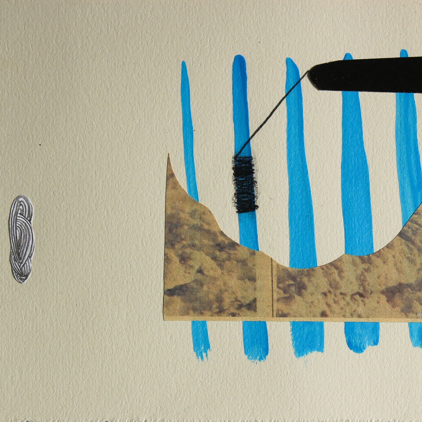 Kikuchi Maiko『Comb』Collage Artwork (Signed on the Back)