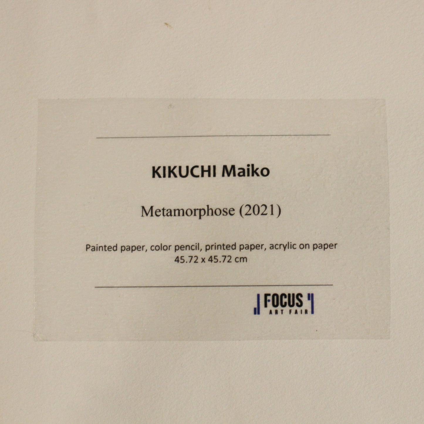 Sold out :Kikuchi Maiko『Metamorphosis』Collage Artwork (Signed on the Back)/framed