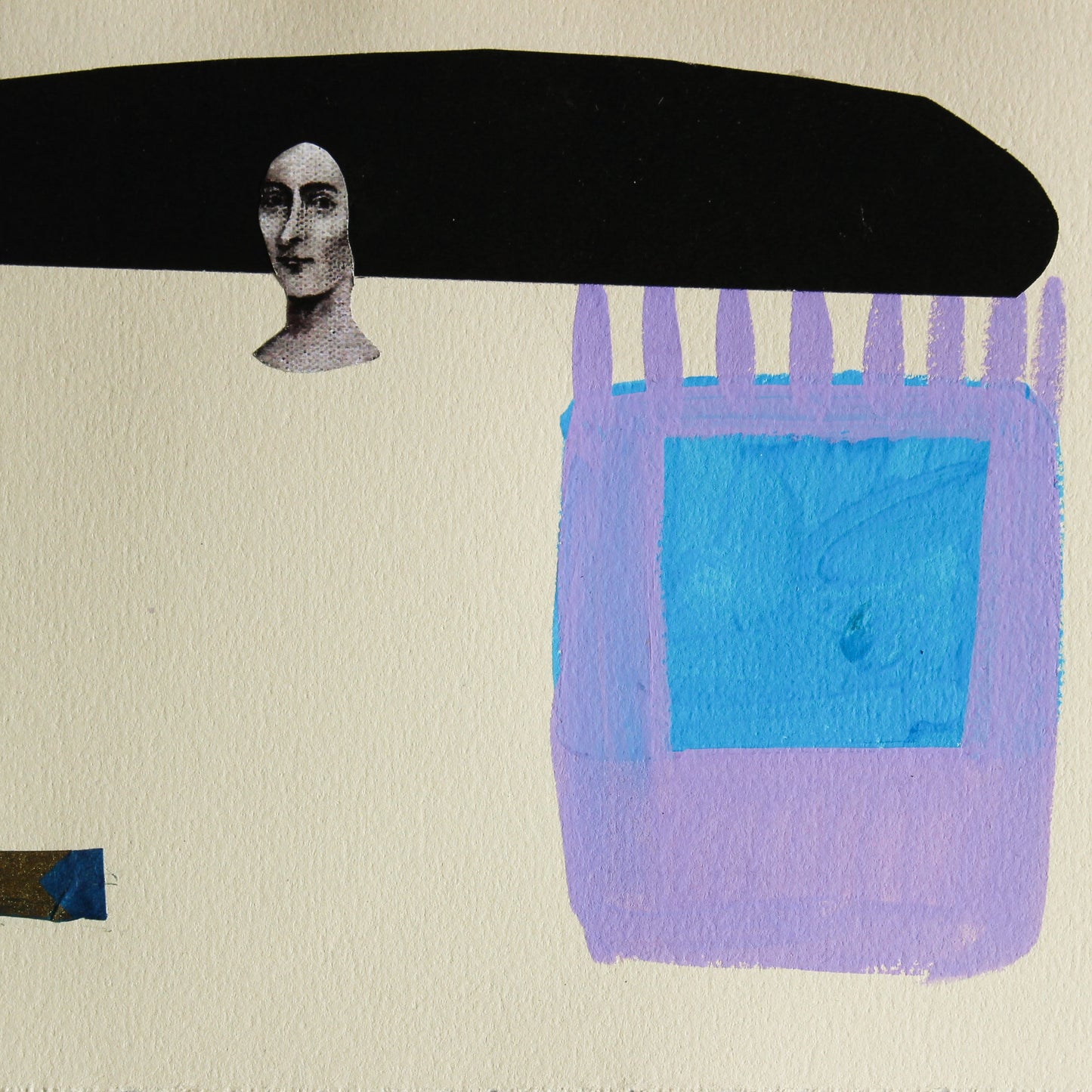 Kikuchi Maiko『Comb』Collage Artwork (Signed on the Back)