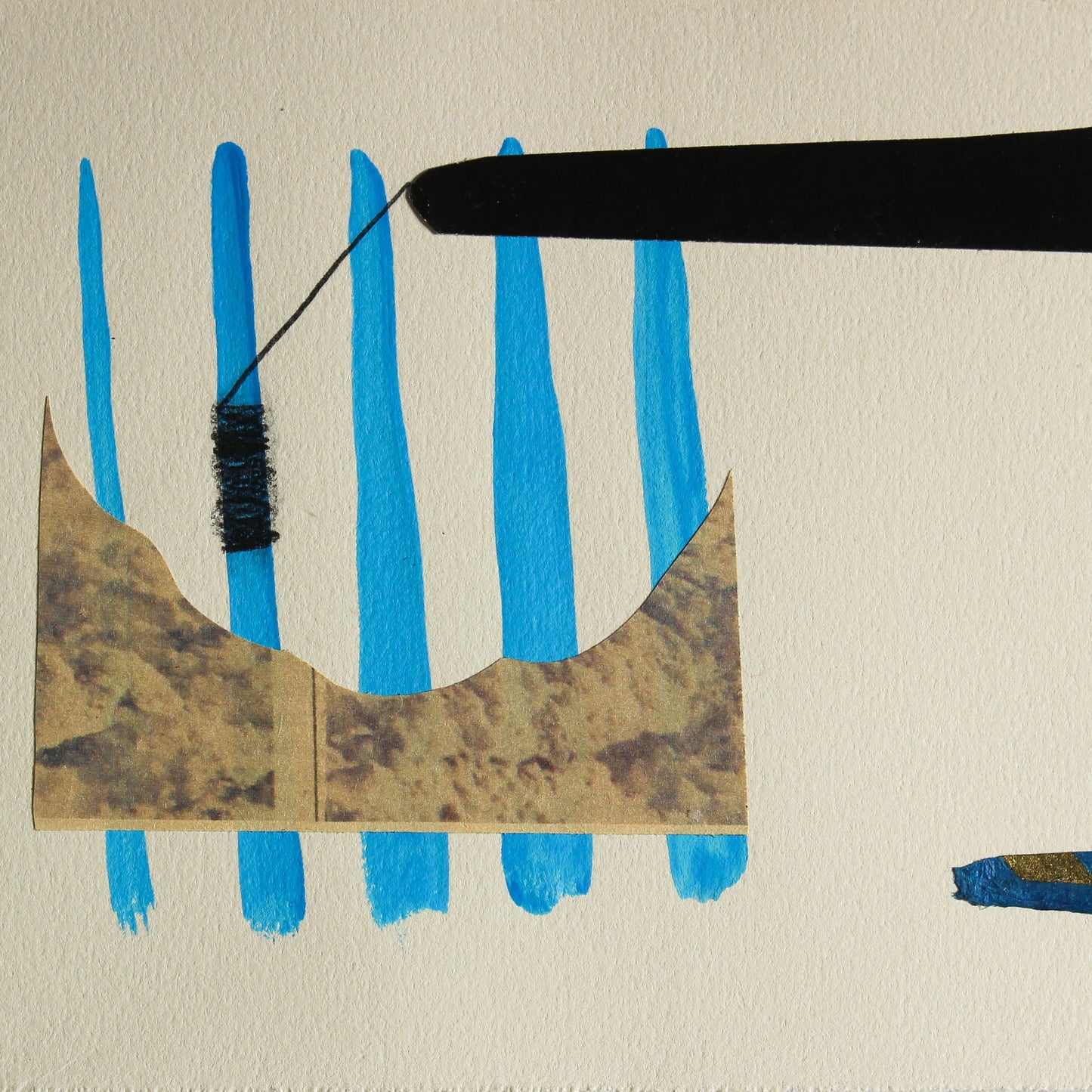 Kikuchi Maiko『Comb』Collage Artwork (Signed on the Back)